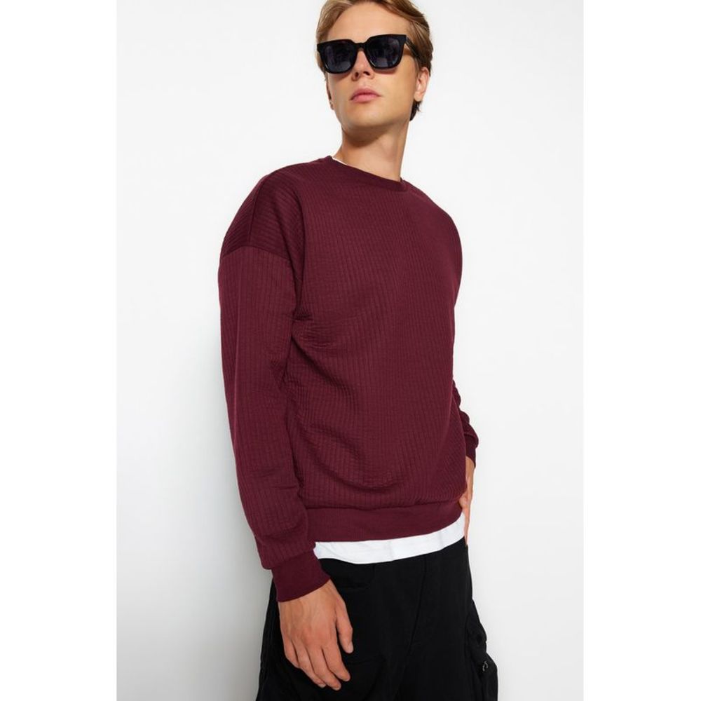 NWT Trendyol Men Oversize Crew neck Woven Sweatshirt